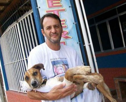 Man спасени куче от смърт