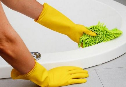 Чистият акрилна вана у дома, как да се мият, средства