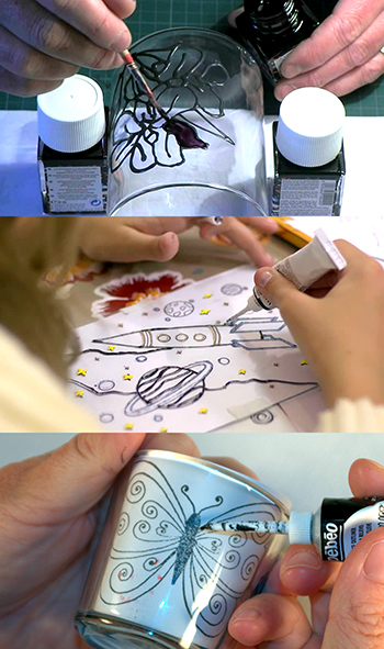 Как да се направи рисунка върху стъклото с ръце