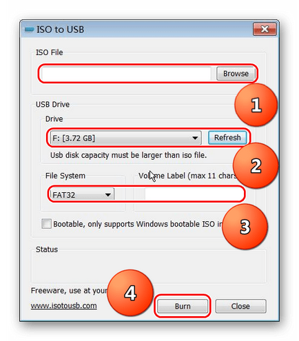 Как да горят изображението до USB флаш устройство (USB флаш устройство) Как да горят изображението до USB флаш устройство