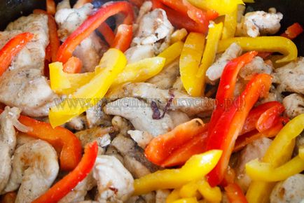 Пиле със зеленчуци (фахити), вкусни рецепти
