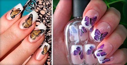 Маникюр с пеперуди фото дизайн нокти да се направи пеперуда, и стъпка по стъпка видео уроци