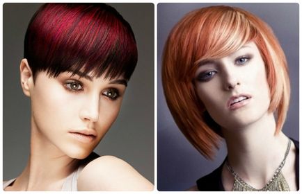 Акценти за кратки снимки и видове боядисване на коса