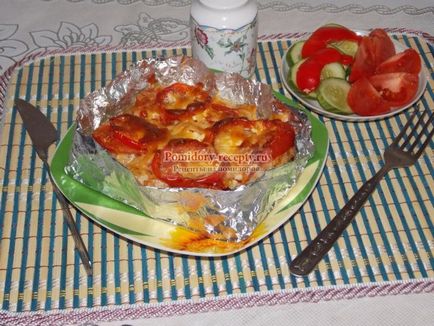 Sole с домати и картофи на фурна