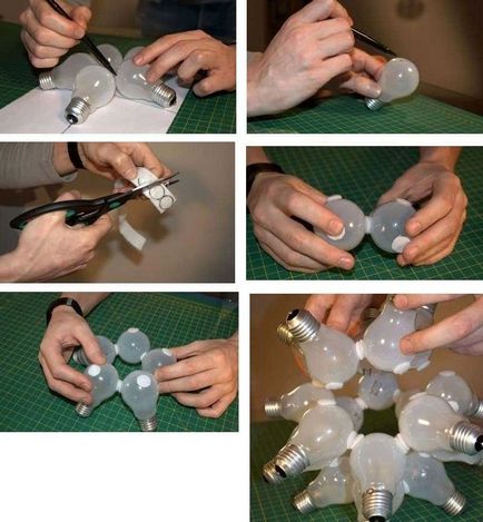 Занаяти от електрически крушки със собствените си ръце