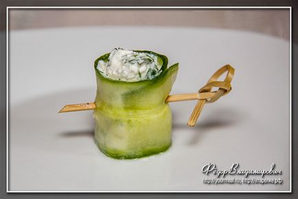 Roll на краставица, домашно приготвени рецепти