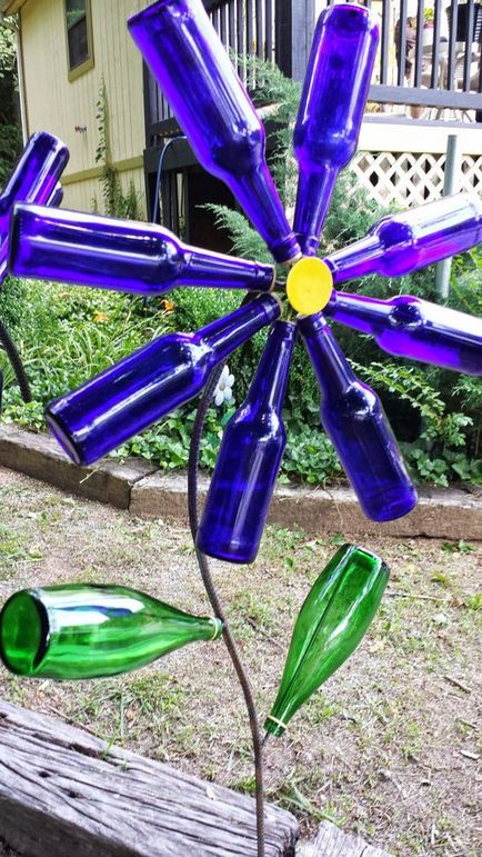 113 Идеи за артикули, изработени от стъклени бутилки с ръцете си в снимката
