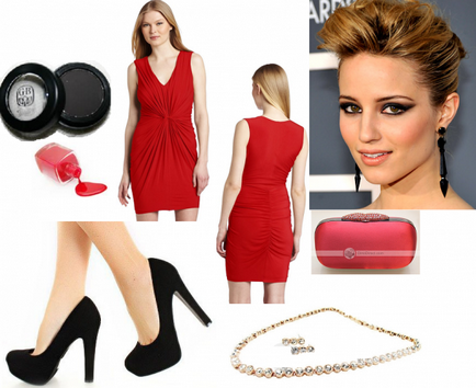 Какво да се носят с червена рокля, мода рокля