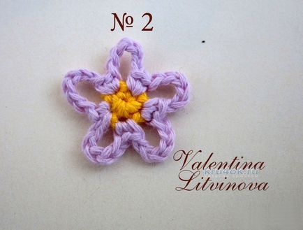 Плетене на една кука цветя за украса на облекло (схема) за