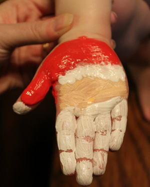 Дядо Мраз с ръце какви материали можете да направите занаяти