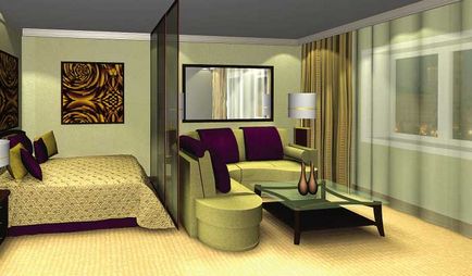 Дизайн от хол към спалня 15 кв.м, 18 m квадрат, 20 кв.м., в интериора на дълъг и тесен