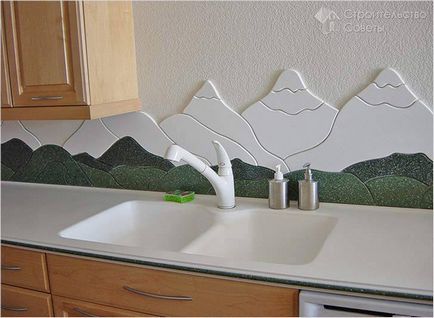 Дизайнът на стените в кухнята - дизайнерски идеи кухненски стени (снимка)