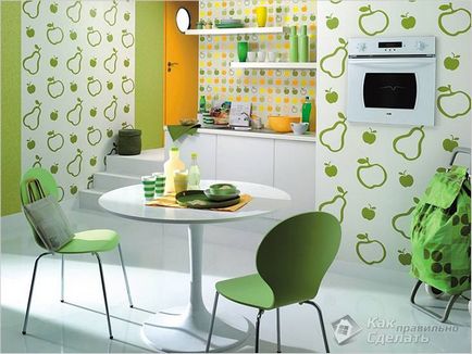 Дизайнът на стените в кухнята - в подробности за дизайна на снимките на стената в кухнята