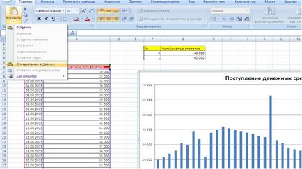 Добавяне на линия (линия, бар) в диаграмата - Excel Санкт Петербург