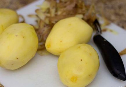 Начало картофи пържени в тиган, рецепта с месо