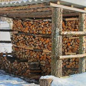 Навес за дърва в страната с ръцете си за снимка, и как да се изгради навес за дърва