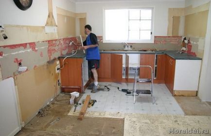 Етапи на ремонт на кухнята с ръцете си