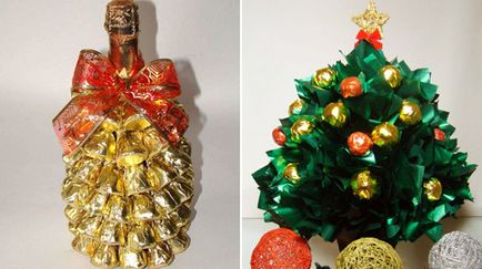 Кои предмети от бонбони, вафли могат да се правят със собствените си ръце Нова година