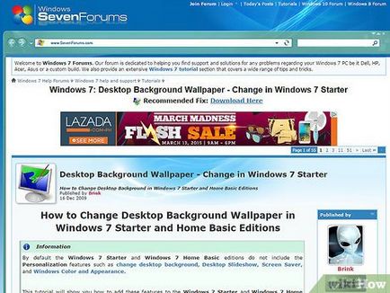 Как да променя тапета в началните Windows 7 (таблица) Как да смените тапетите в Windows 7 Starter