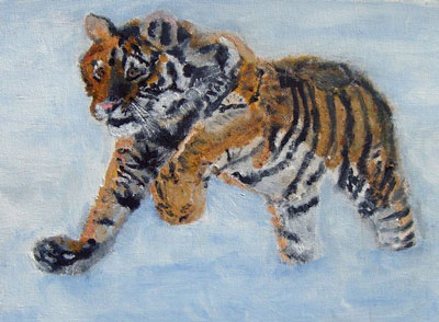 Как да се направи тигър на етапи, рисунка с молив тигър