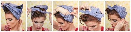 Как да се върже и да носи шарена кърпа на главата си и ръката на снимки, видео