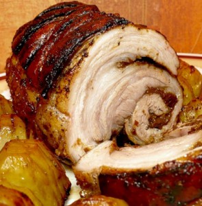 Как да се готви свинско руло - свинско перитонеума правилно се пече във фурната за 4 предписание