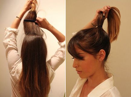 Как да направите красива сноп от косата на главата в продължение на 5 минути, идеите за най-нелеп, списание