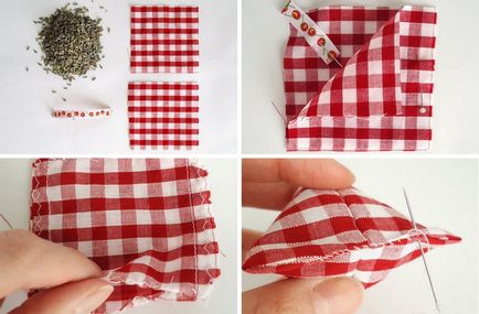 Как да си направим пакетчета с ръцете си от розови листенца и етерично масло