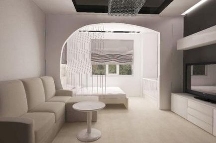 Как да съчетаем хол и спалня интериорни снимки стаи комбиниран дизайн