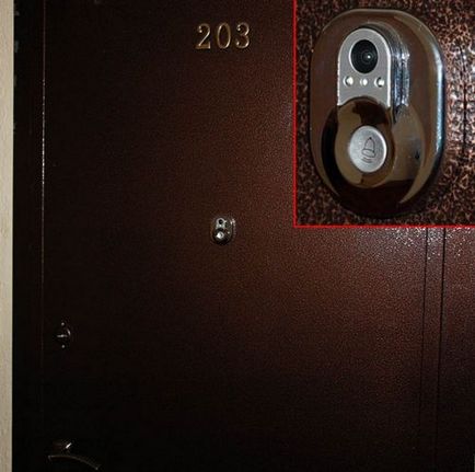 Как да инсталираме шпионка на вратата на металната фото и видео инсталация