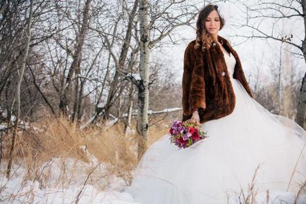 Как да изберем сватбена рокля и зимни снимки