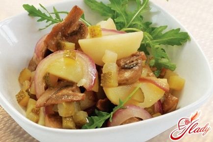 Картофена салата с гъби най вкусна комбинация от гъби и картофи