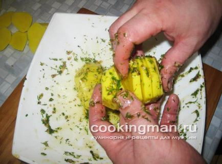 Картофи запечени с кашкавал - готвене за мъже