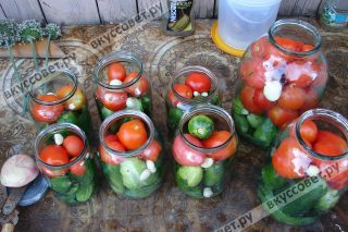 Кисели краставички и домати с една стъпка по стъпка рецепти снимки