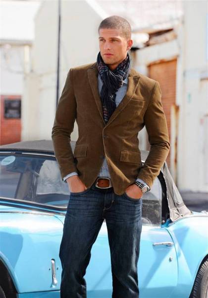Браун мъжко яке - Облекло за господа