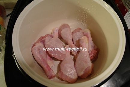 Пилешки (пилешки бутчета) в отвора в multivarka, рецепти за Multivarki на Марий Shnayder