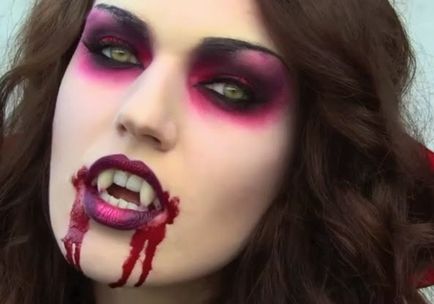 Vampire грим за събиране на Хелоуин необичайни изображения за момичета