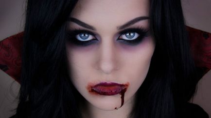 Vampire грим за събиране на Хелоуин необичайни изображения за момичета