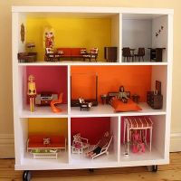 Мебели, направени от картонени кукли
