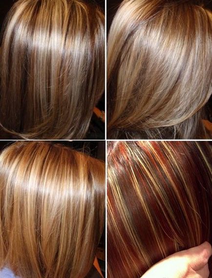 Отбелязването тъмни снимки косата преди и след