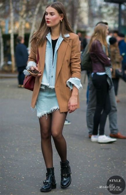 Мода модерния деним пола и това, което те носят (снимка)