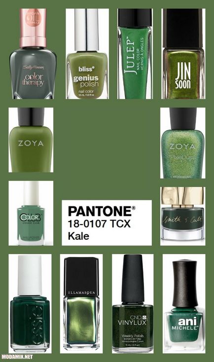 Модерни цветове на лак за нокти 2017 снимка на Pantone палитра