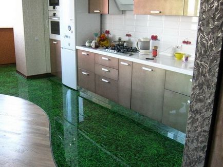 Саморазливна етаж в кухнята снимката (кухня) Саморазливна етаж в кухнята снимката