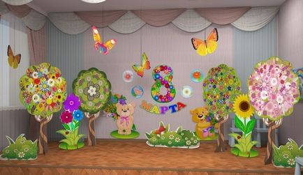 Осъществяване концертна зала в детската градина за празниците