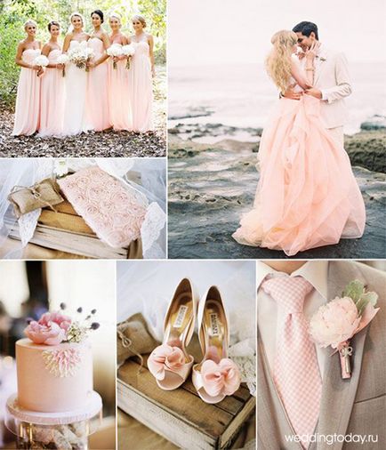сватбена украса в розово бледо розово, розово и бяло, розово мента
