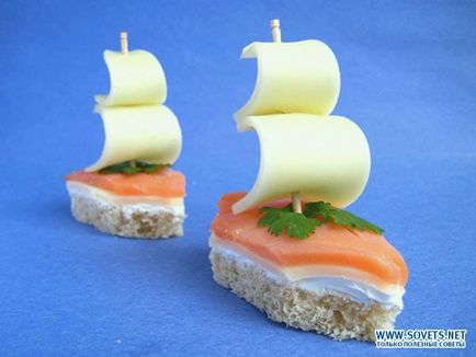 Оригинални сандвичи на почивка маса или шведска маса, рецепти със снимки и видео