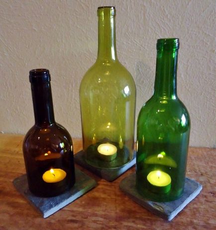 Оригинални изделия от стъклени бутилки