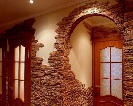 Довършителни арки с декоративен камък снимка, къща мечта