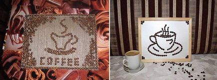 Пано от кафе на зърна с ръцете си снимка, майсторски клас, рисуване, чаша за кафе, състав на котки