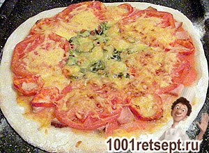 Пица с шунка и домати - стъпка по стъпка рецепти снимки